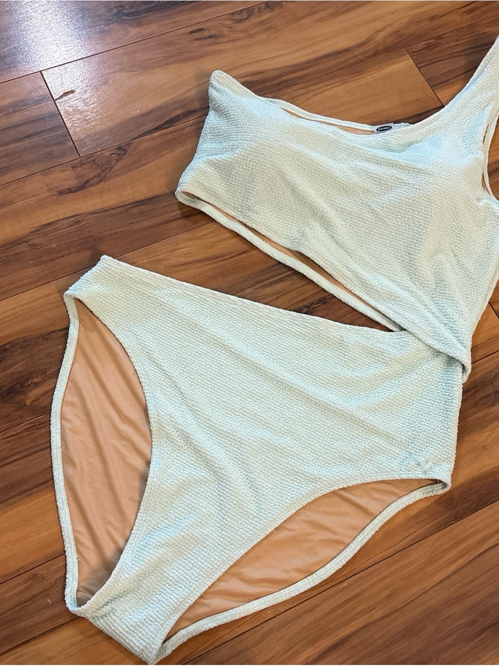 NWT Old Navy One Piece Cut Out Swimsuit Mint Green XXL